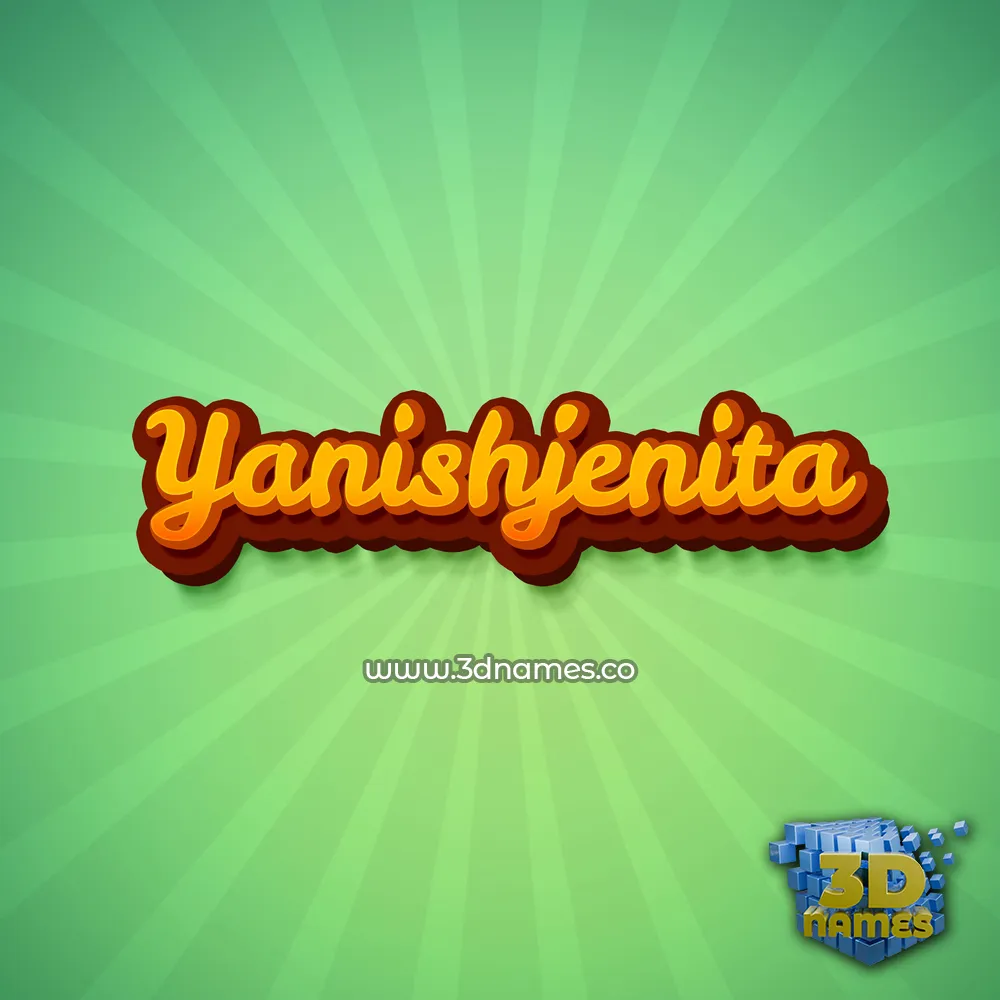 yanishjenita in Green Rays style - 3D name wallpaper