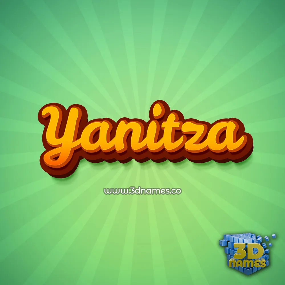 yanitza in Green Rays style - 3D name wallpaper