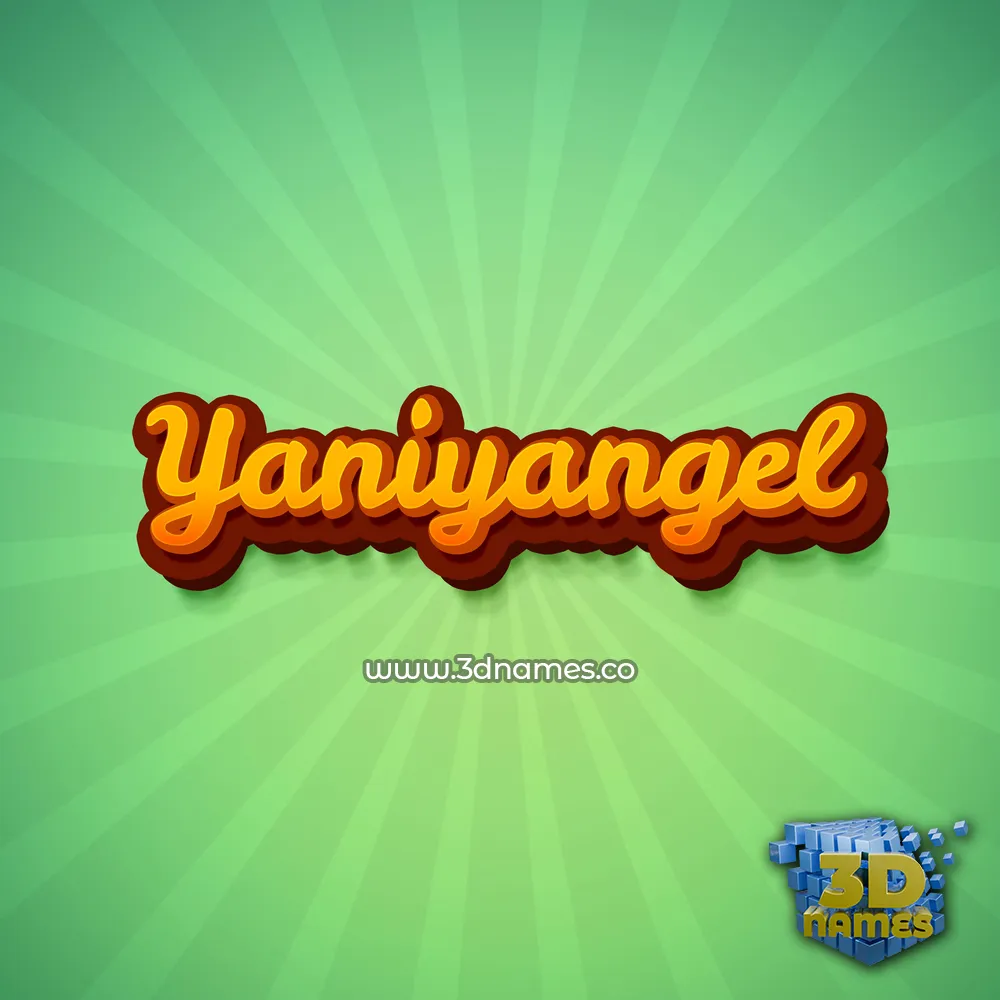 yaniyangel in Green Rays style - 3D name wallpaper