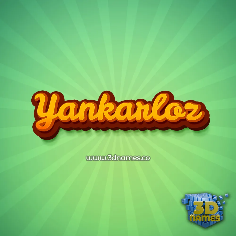 yankarloz in Green Rays style - 3D name wallpaper