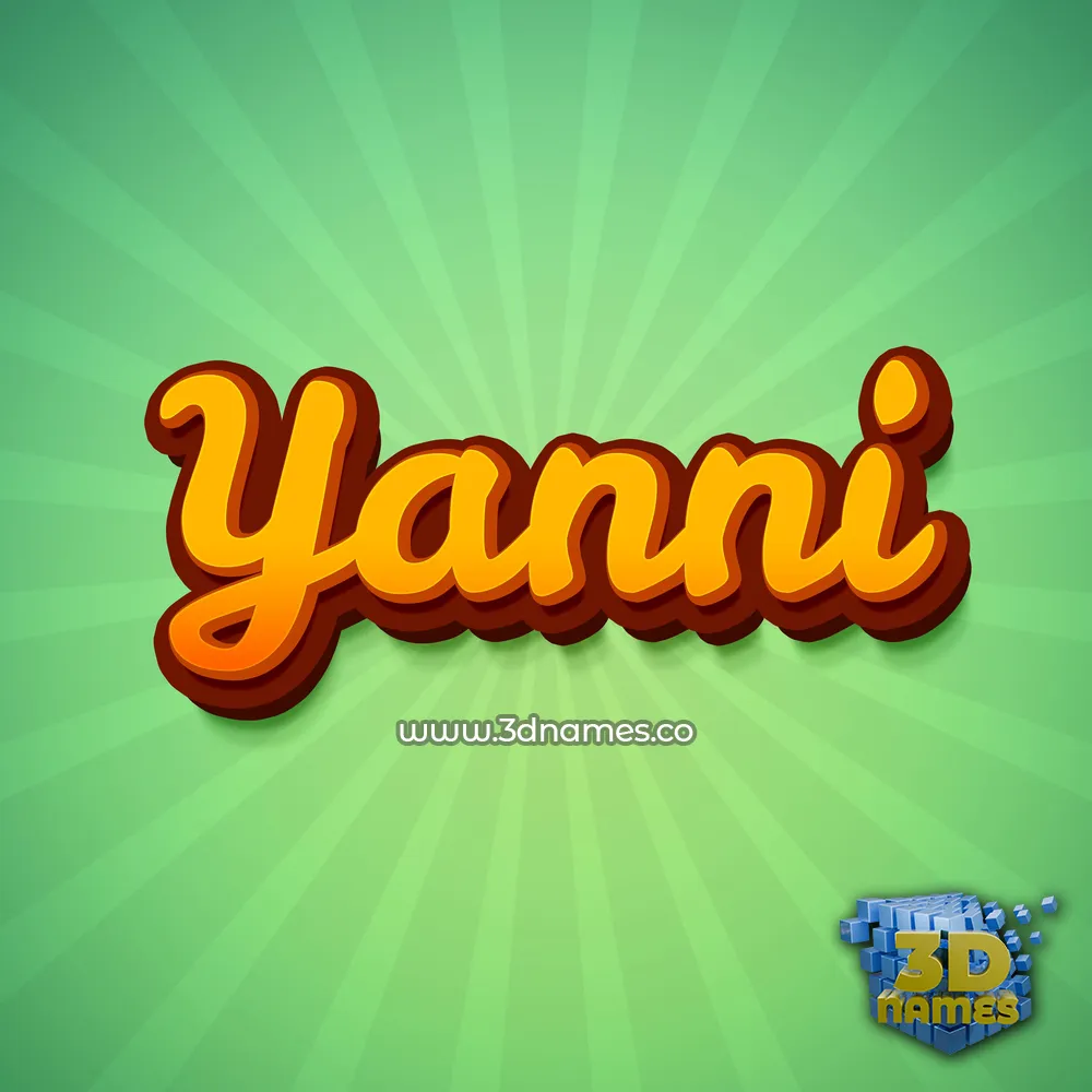 yanni in Green Rays style - 3D name wallpaper