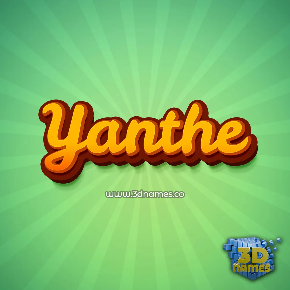 yanthe in Green Rays style - 3D name wallpaper