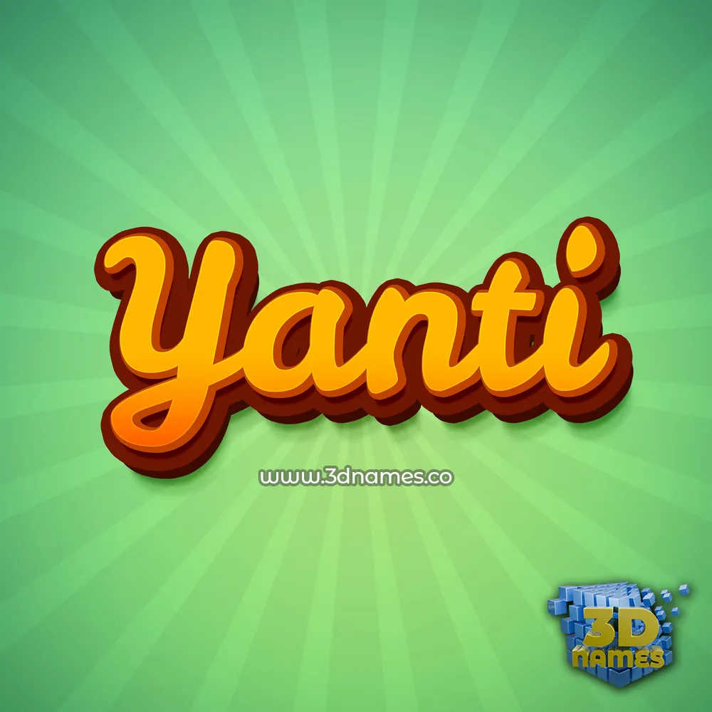 yanti in Green Rays style - 3D name wallpaper