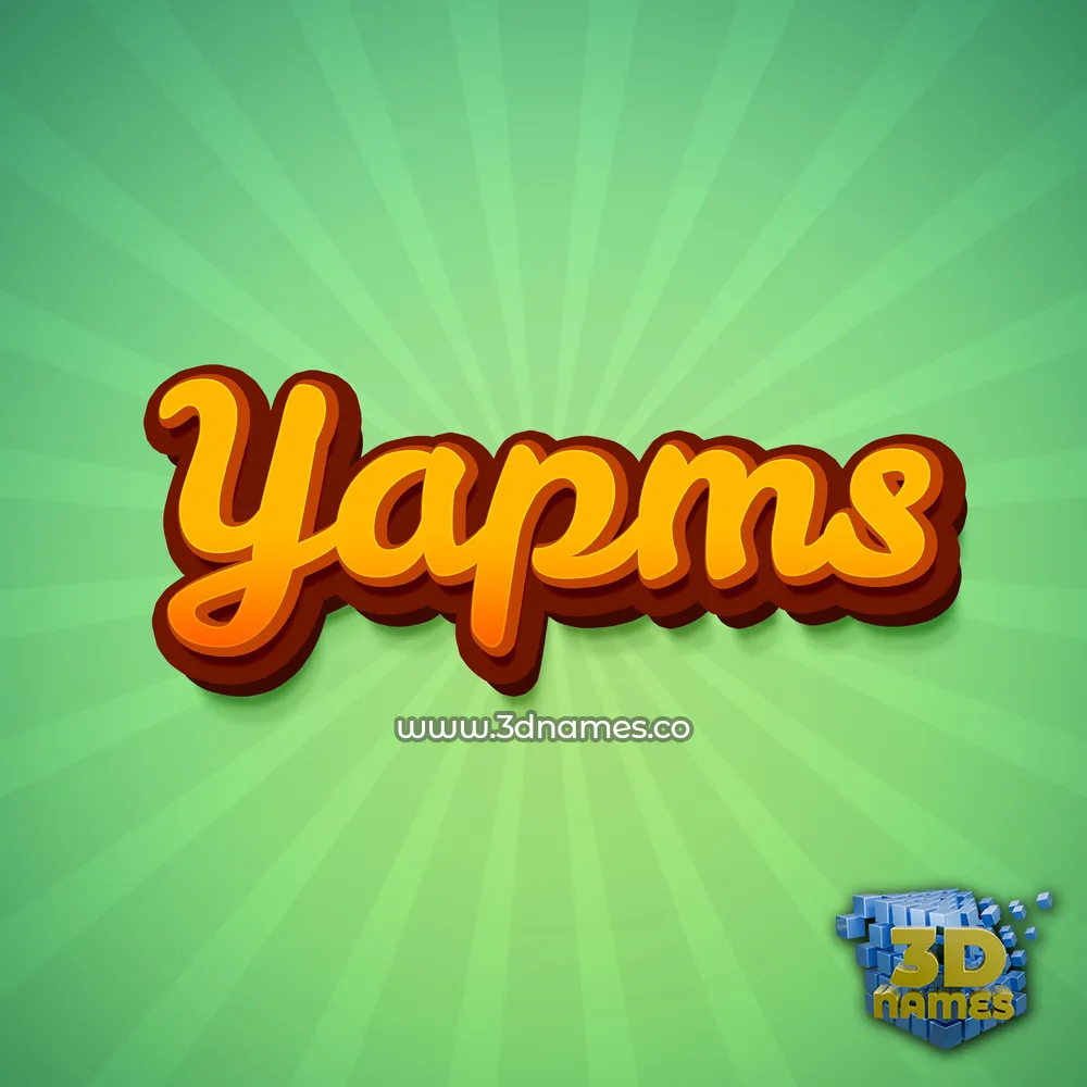 yapms in Green Rays style - 3D name wallpaper