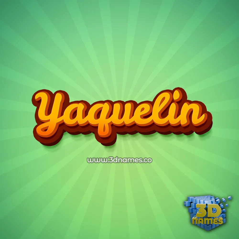 yaquelin in Green Rays style - 3D name wallpaper
