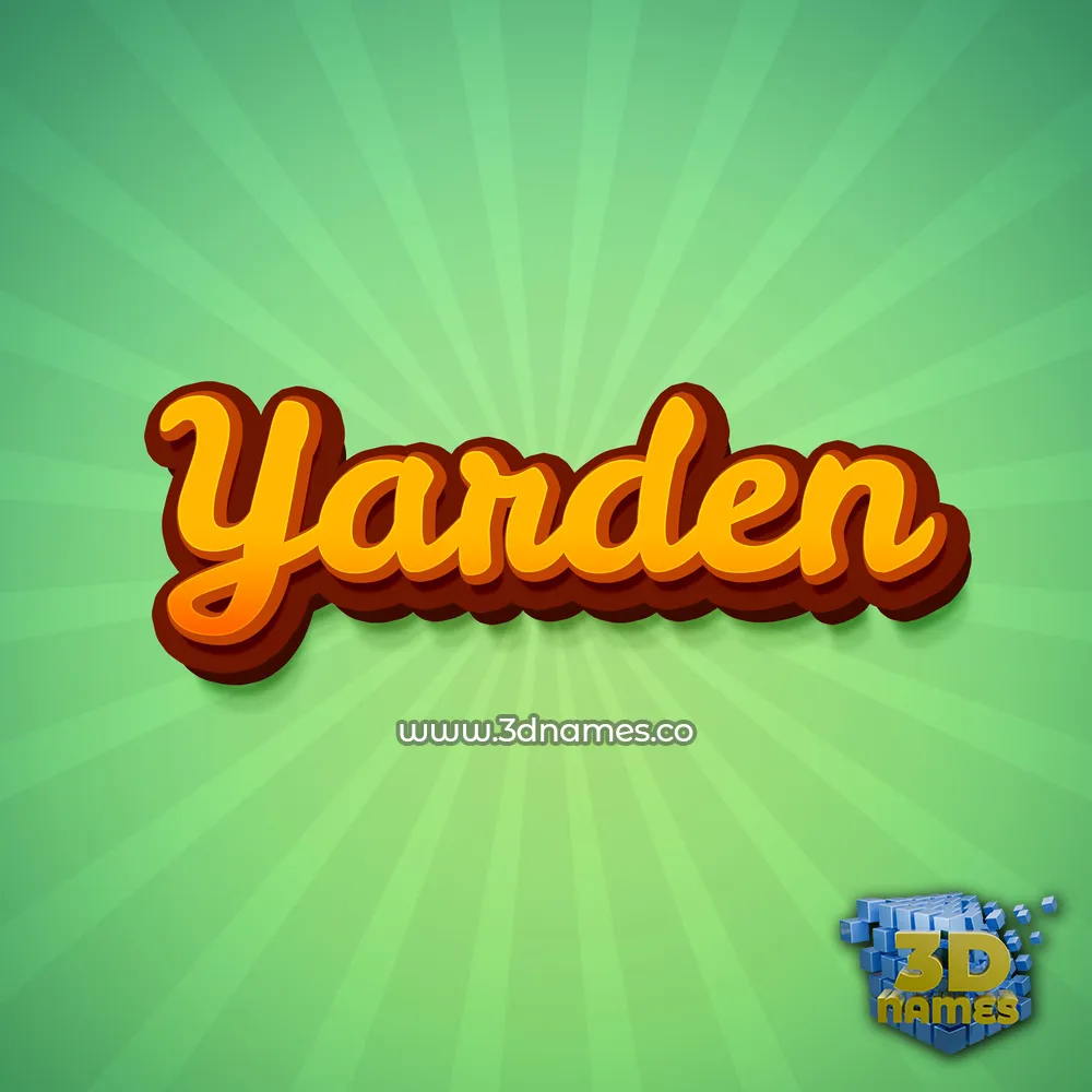 yarden in Green Rays style - 3D name wallpaper