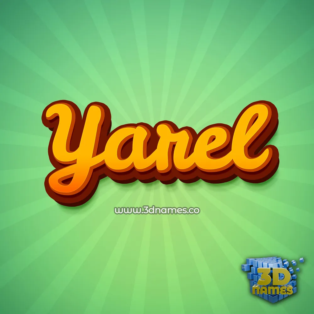 yarel in Green Rays style - 3D name wallpaper