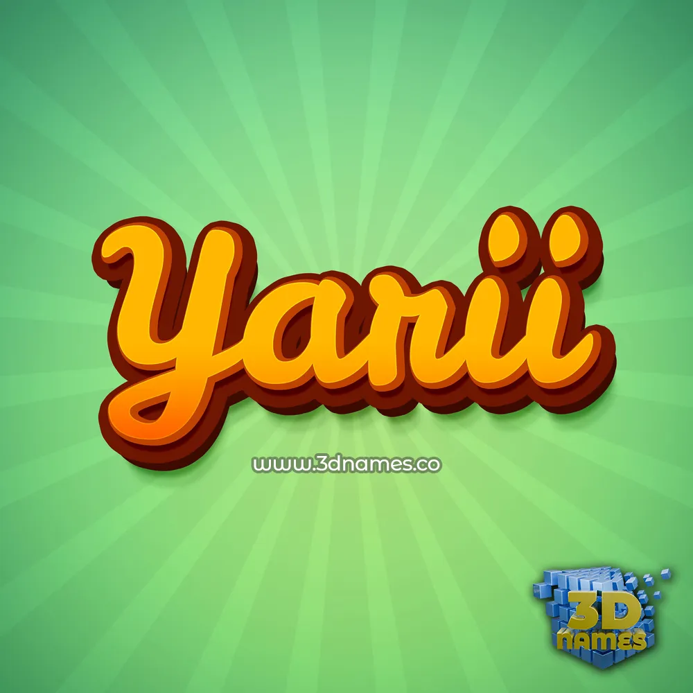 yarii in Green Rays style - 3D name wallpaper