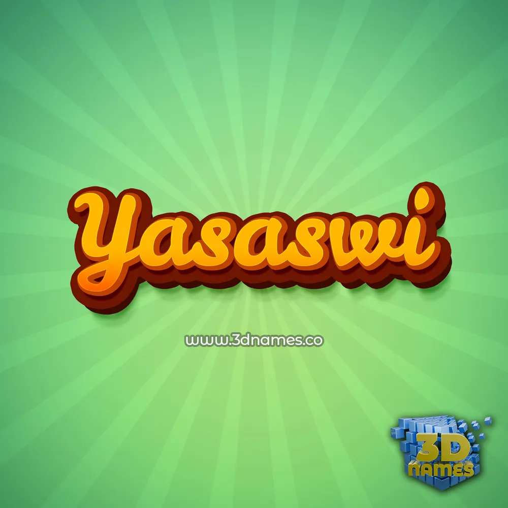 yasaswi in Green Rays style - 3D name wallpaper