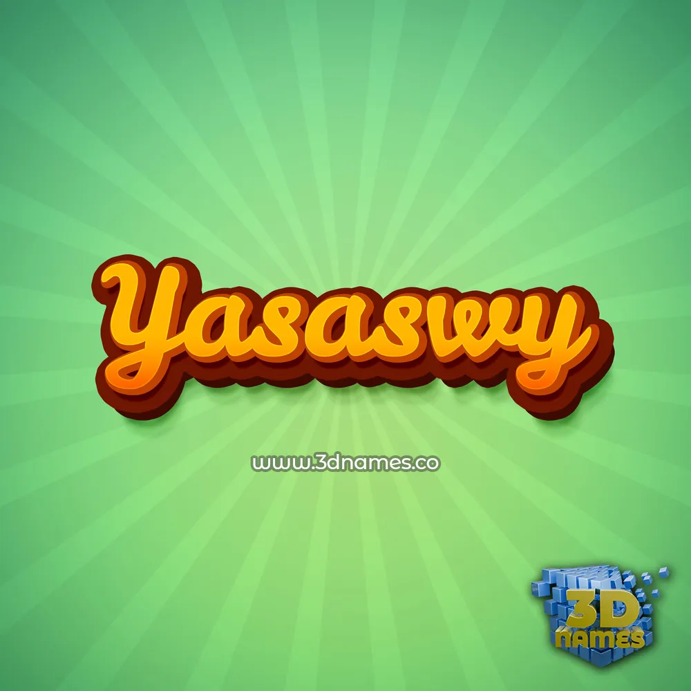 yasaswy in Green Rays style - 3D name wallpaper