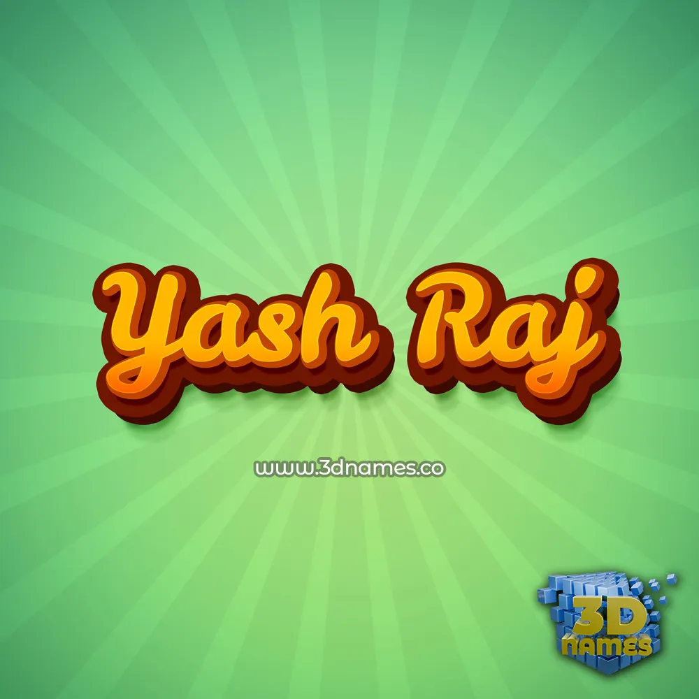 yash raj in Green Rays style - 3D name wallpaper