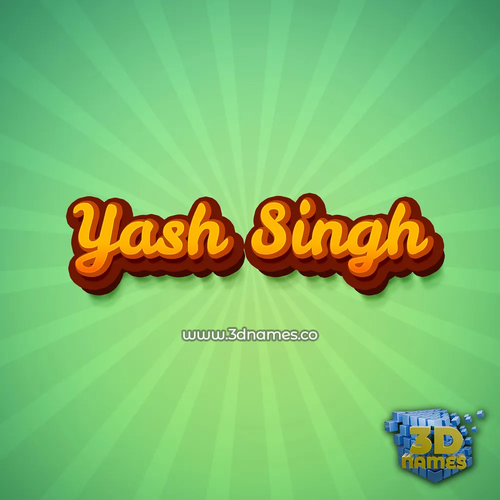 yash singh in Green Rays style - 3D name wallpaper