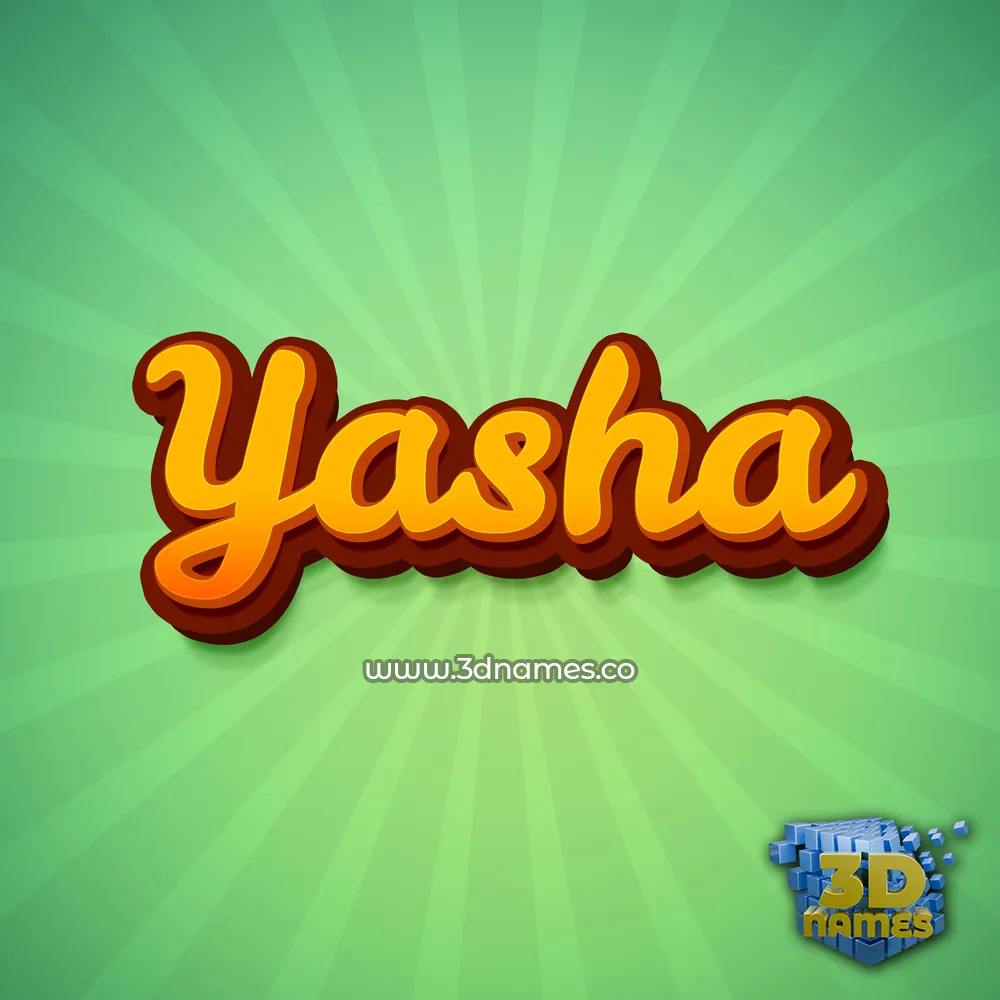 yasha in Green Rays style - 3D name wallpaper