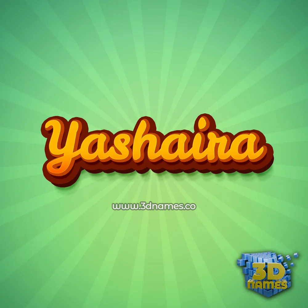 yashaira in Green Rays style - 3D name wallpaper