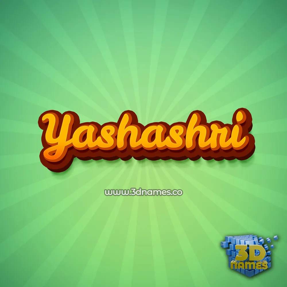 yashashri in Green Rays style - 3D name wallpaper