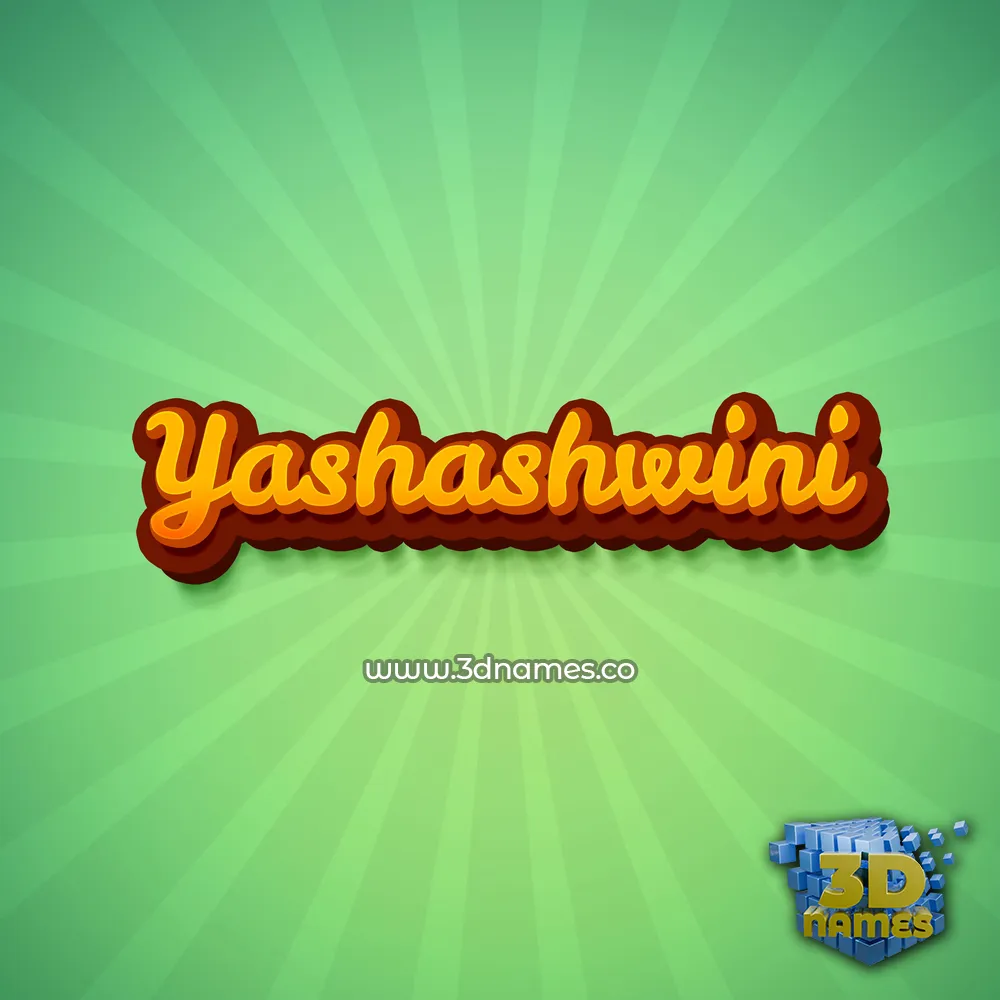yashashwini in Green Rays style - 3D name wallpaper