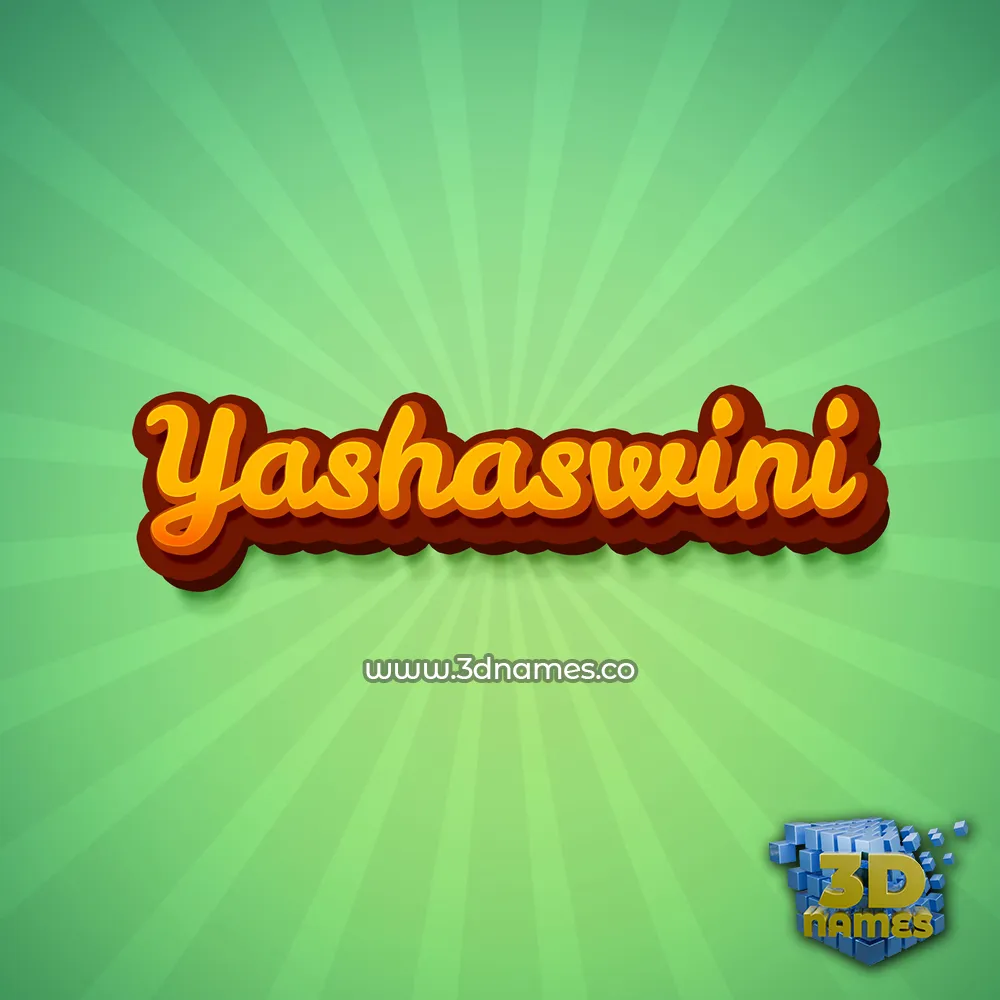 yashaswini in Green Rays style - 3D name wallpaper