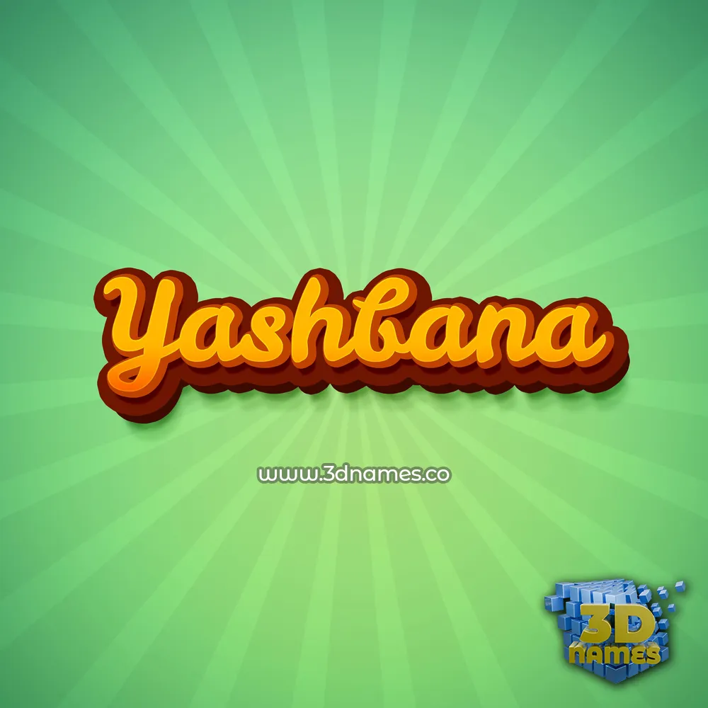 yashbana in Green Rays style - 3D name wallpaper
