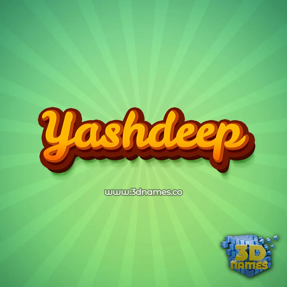 yashdeep in Green Rays style - 3D name wallpaper