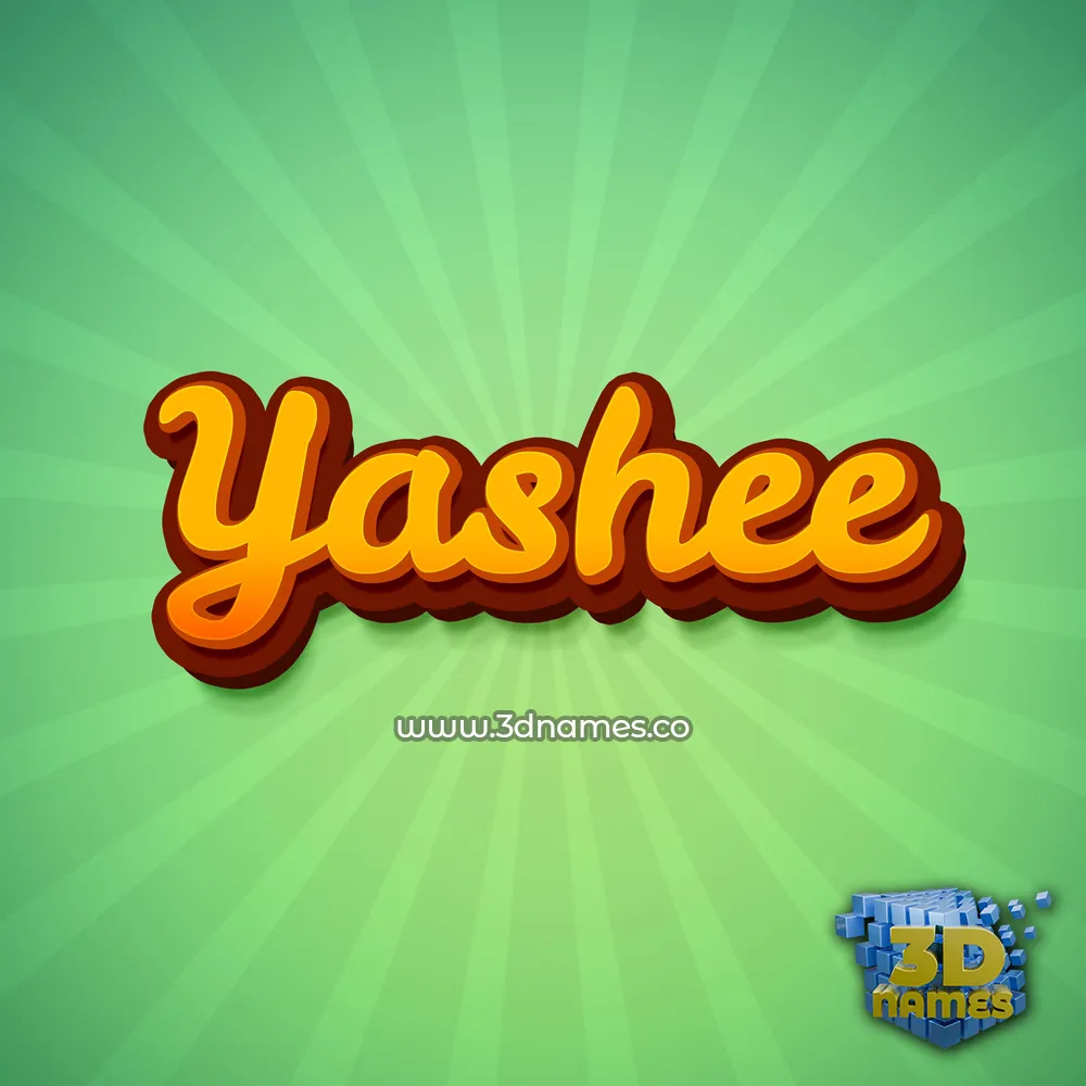 yashee in Green Rays style - 3D name wallpaper