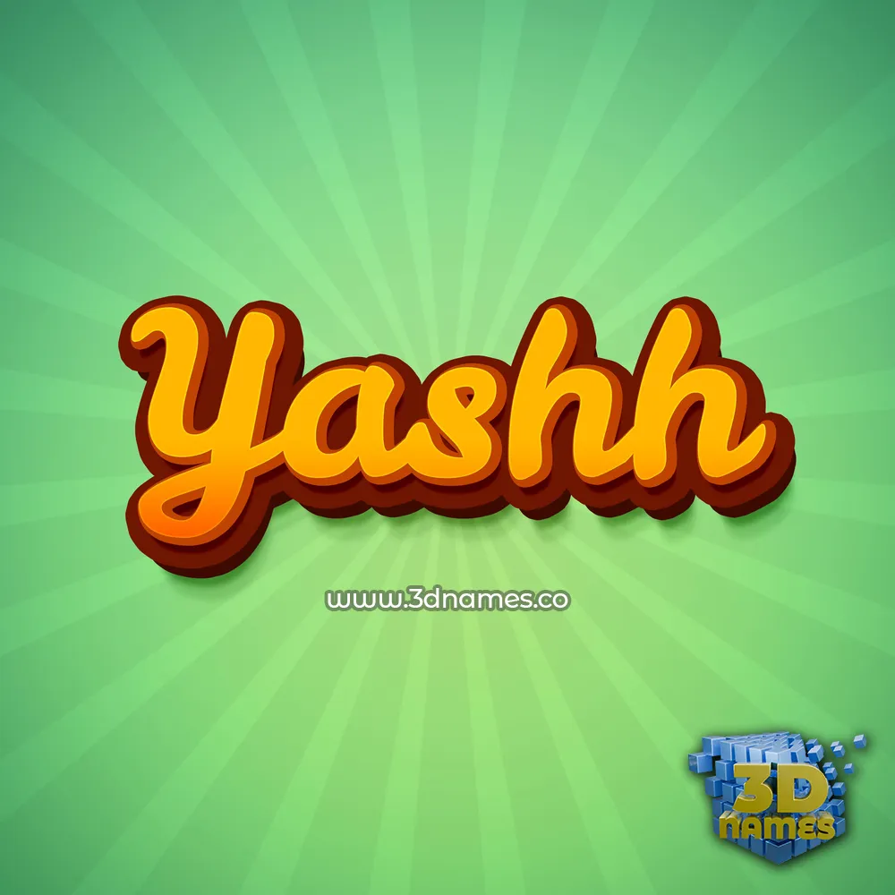 yashh in Green Rays style - 3D name wallpaper