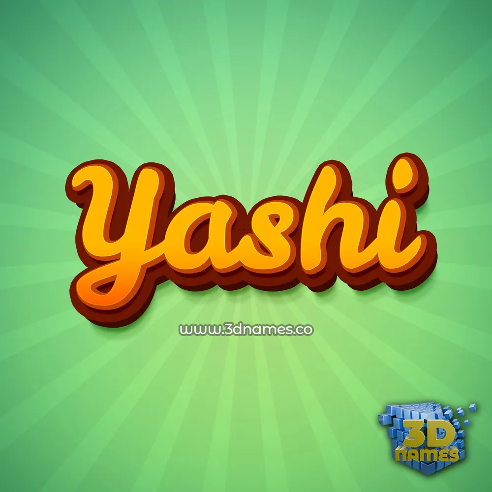 yashi in Green Rays style - 3D name wallpaper