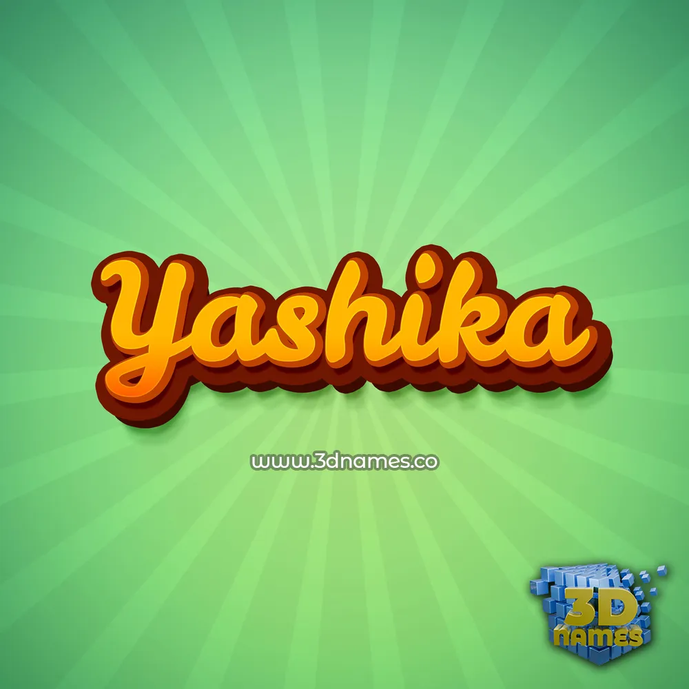 yashika in Green Rays style - 3D name wallpaper