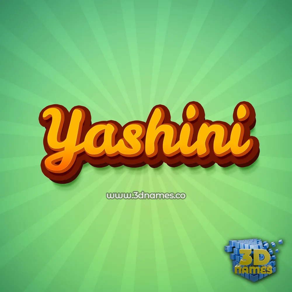 yashini in Green Rays style - 3D name wallpaper
