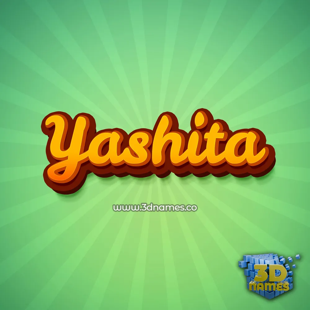 yashita in Green Rays style - 3D name wallpaper