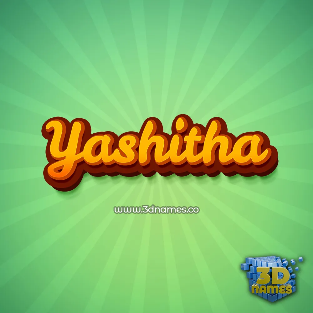 yashitha in Green Rays style - 3D name wallpaper