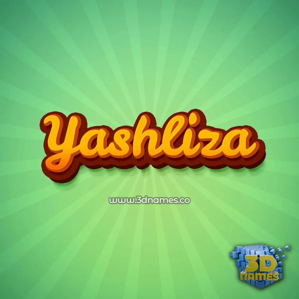 yashliza in Green Rays style - 3D name wallpaper
