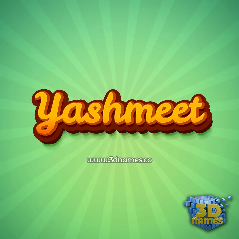 yashmeet in Green Rays style - 3D name wallpaper