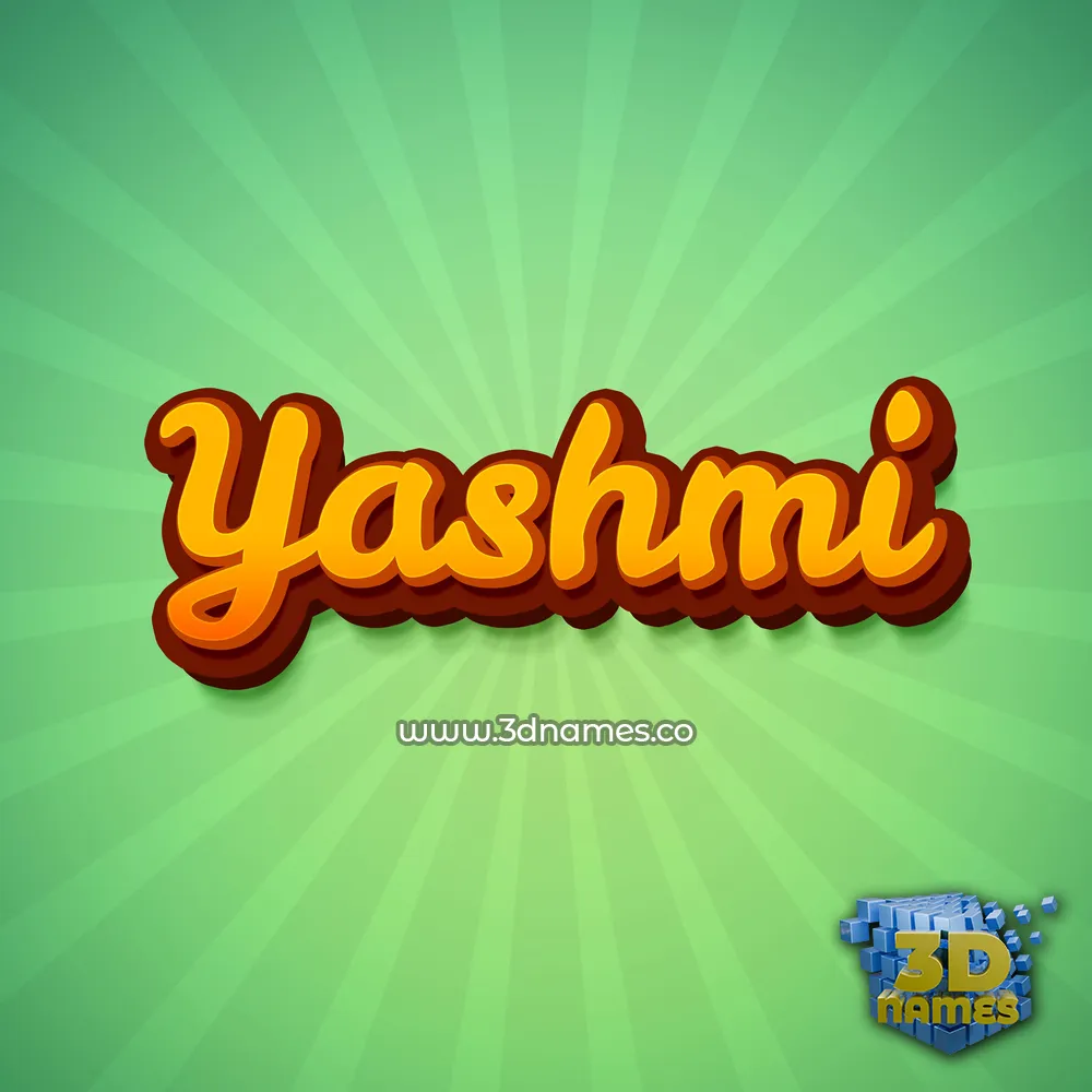 yashmi in Green Rays style - 3D name wallpaper
