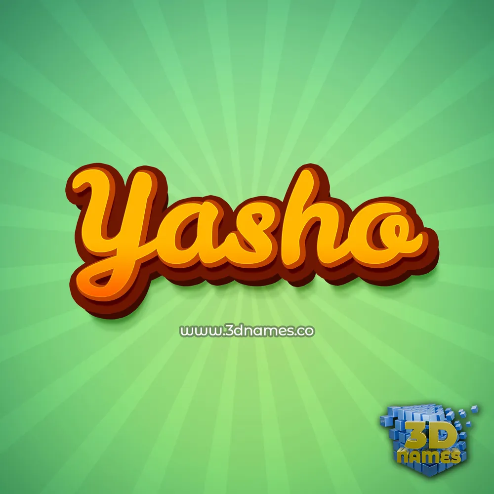 yasho in Green Rays style - 3D name wallpaper