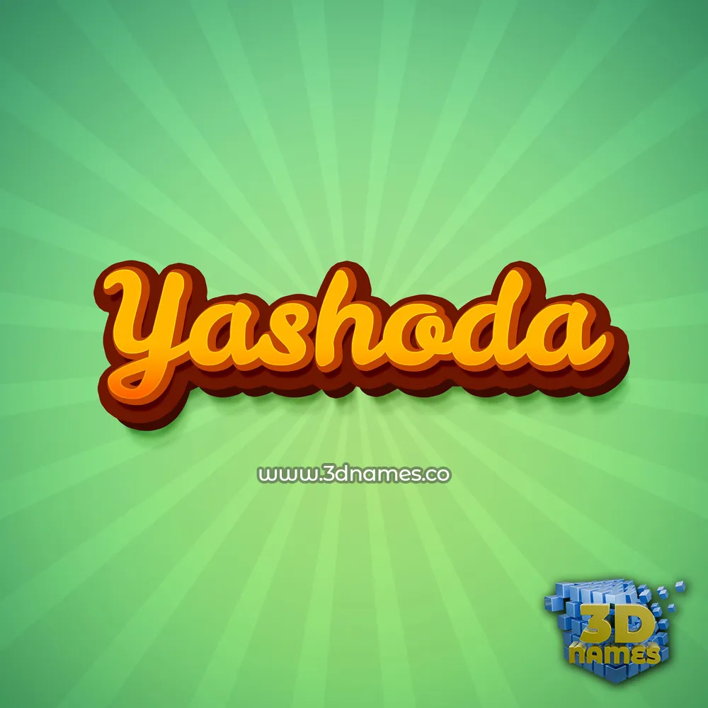 yashoda in Green Rays style - 3D name wallpaper