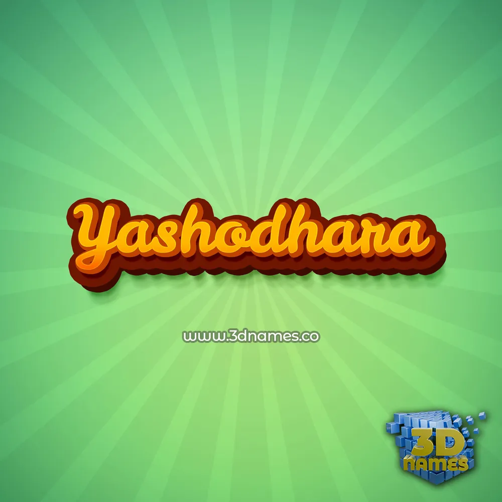 yashodhara in Green Rays style - 3D name wallpaper
