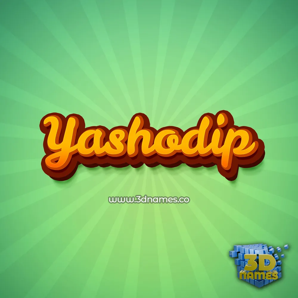 yashodip in Green Rays style - 3D name wallpaper