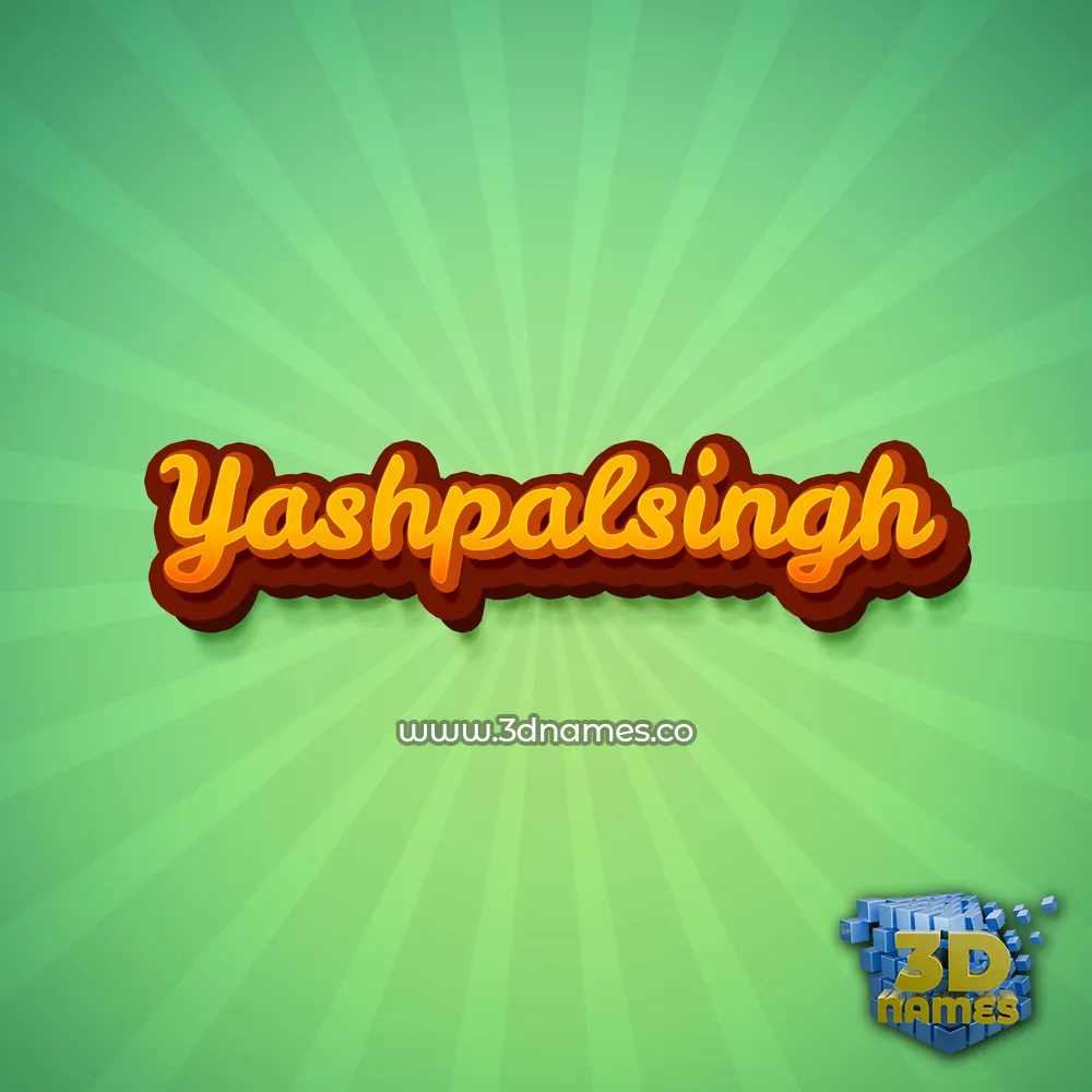 yashpalsingh in Green Rays style - 3D name wallpaper