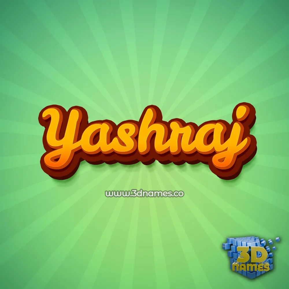 yashraj in Green Rays style - 3D name wallpaper
