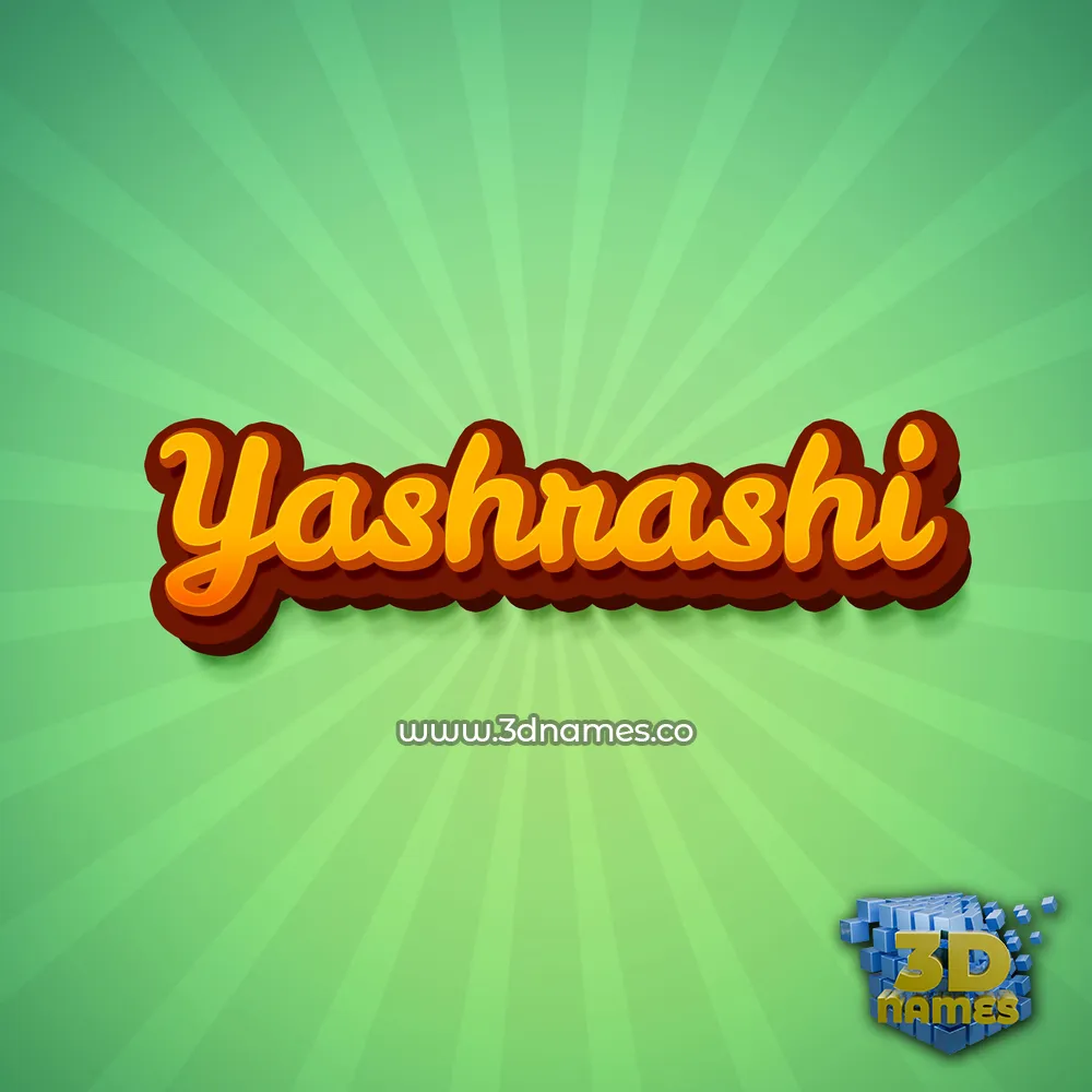 yashrashi in Green Rays style - 3D name wallpaper