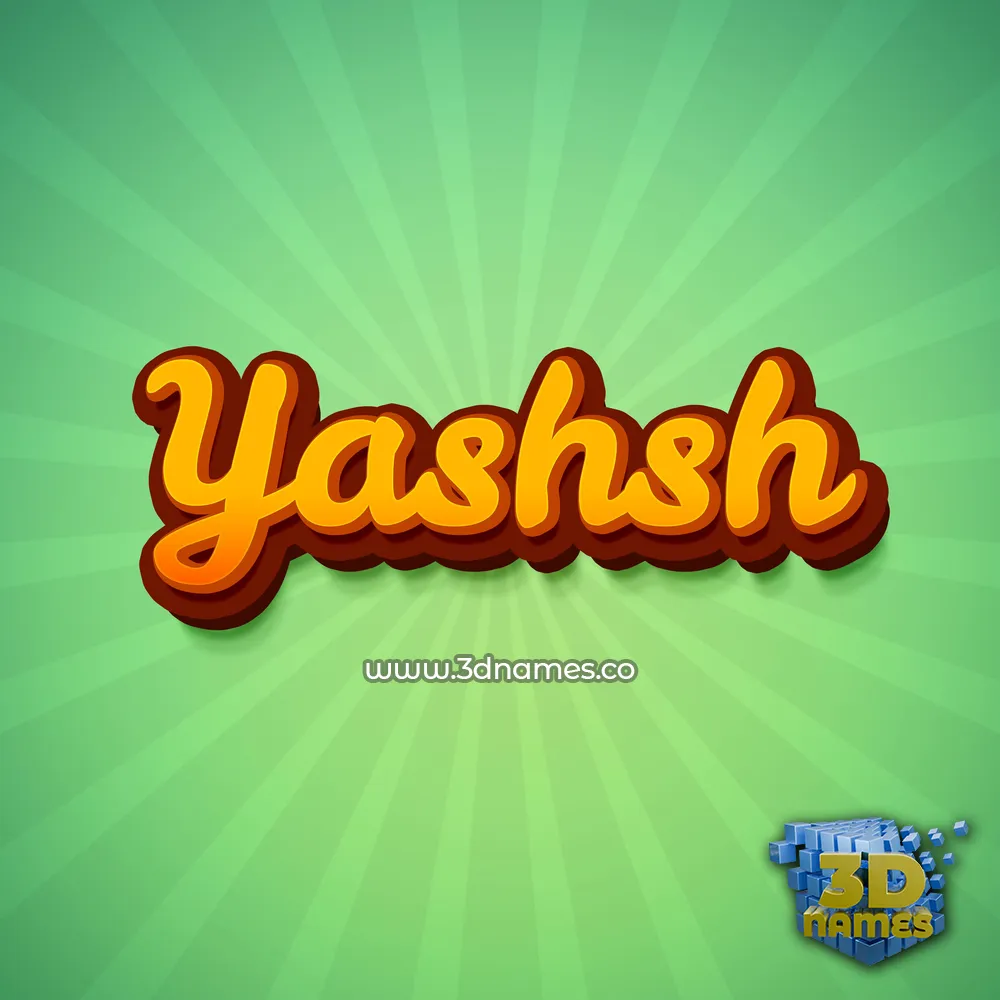 yashsh in Green Rays style - 3D name wallpaper