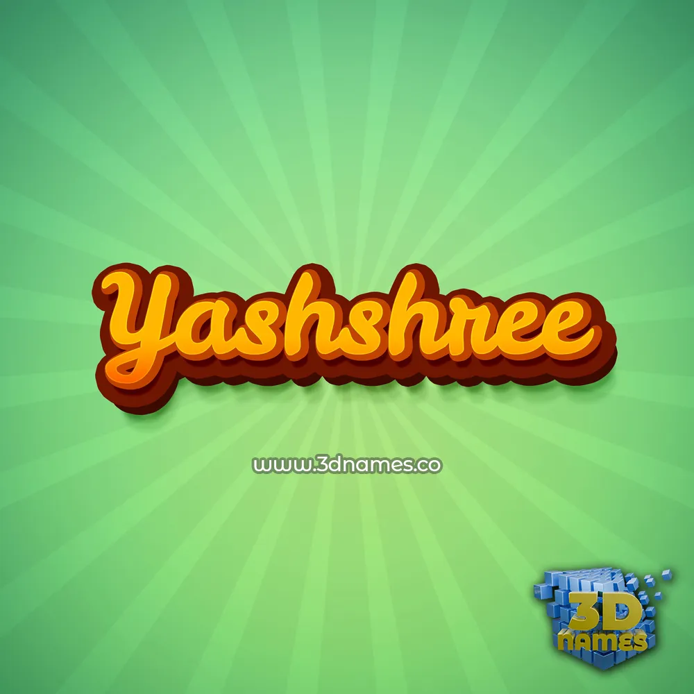 yashshree in Green Rays style - 3D name wallpaper
