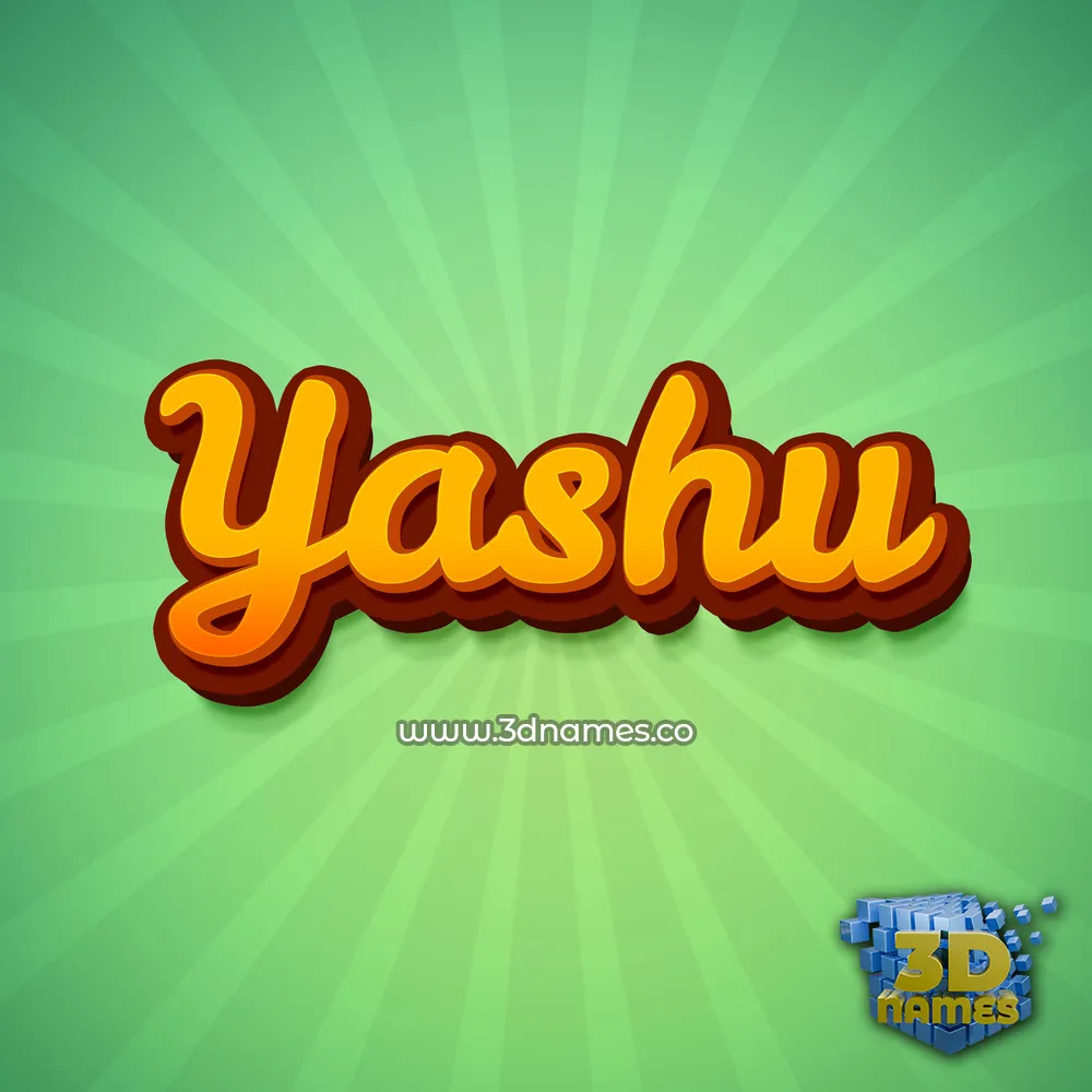 yashu in Green Rays style - 3D name wallpaper
