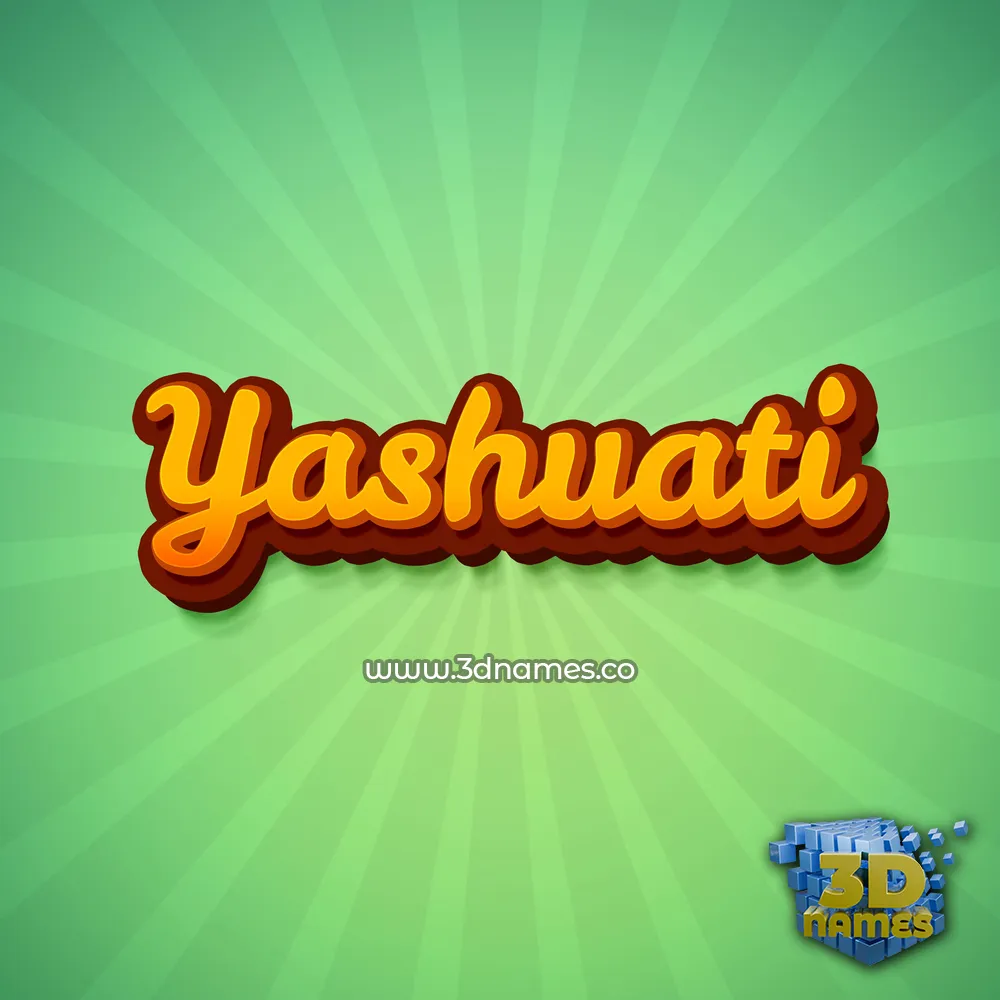 yashuati in Green Rays style - 3D name wallpaper