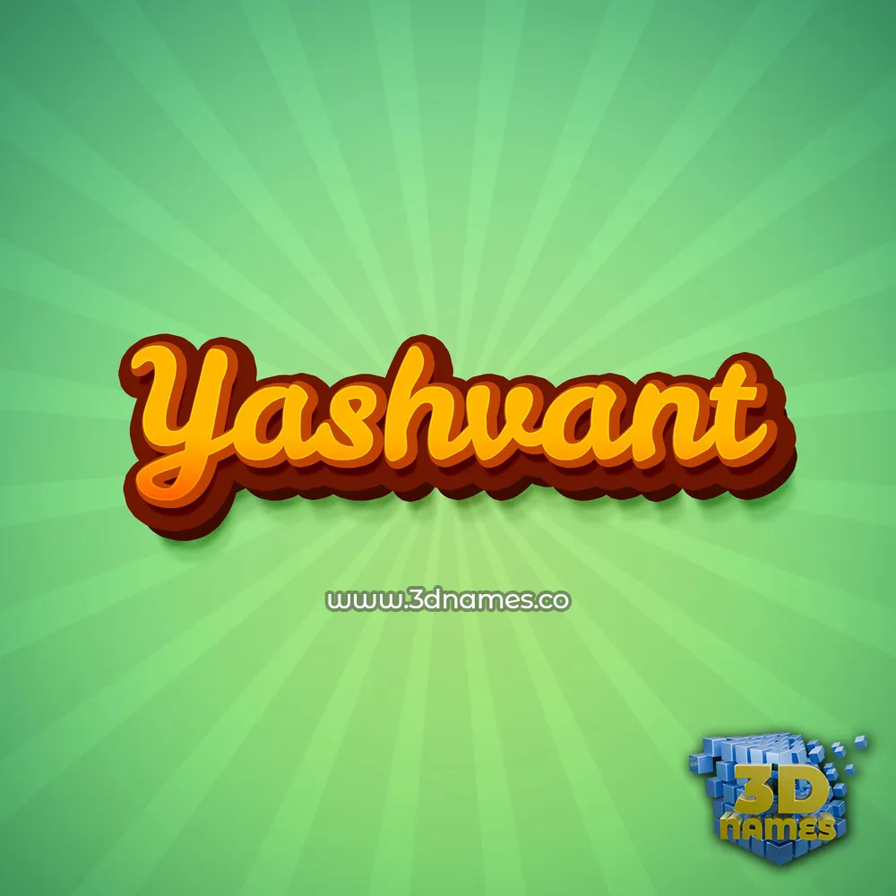 yashvant in Green Rays style - 3D name wallpaper