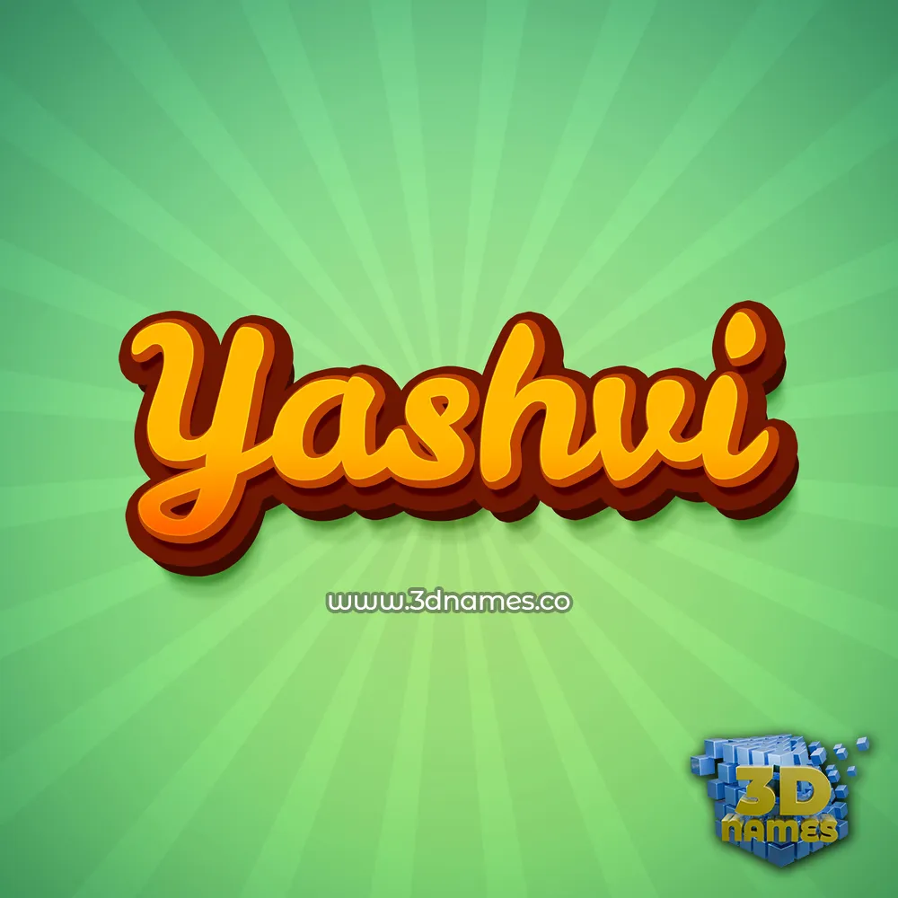 yashvi in Green Rays style - 3D name wallpaper