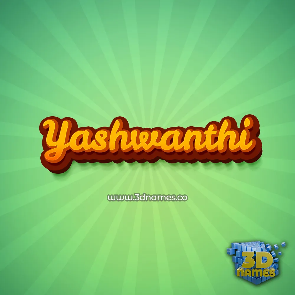 yashwanthi in Green Rays style - 3D name wallpaper