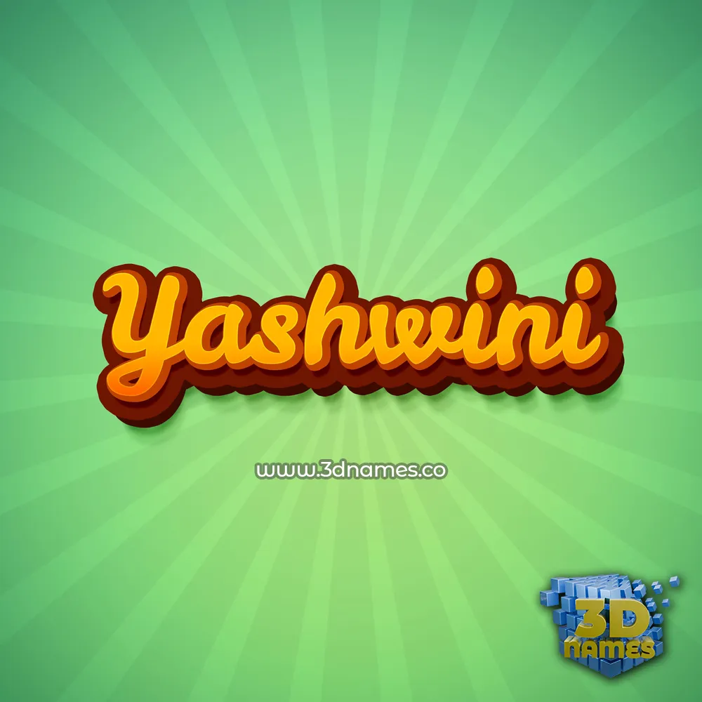 yashwini in Green Rays style - 3D name wallpaper