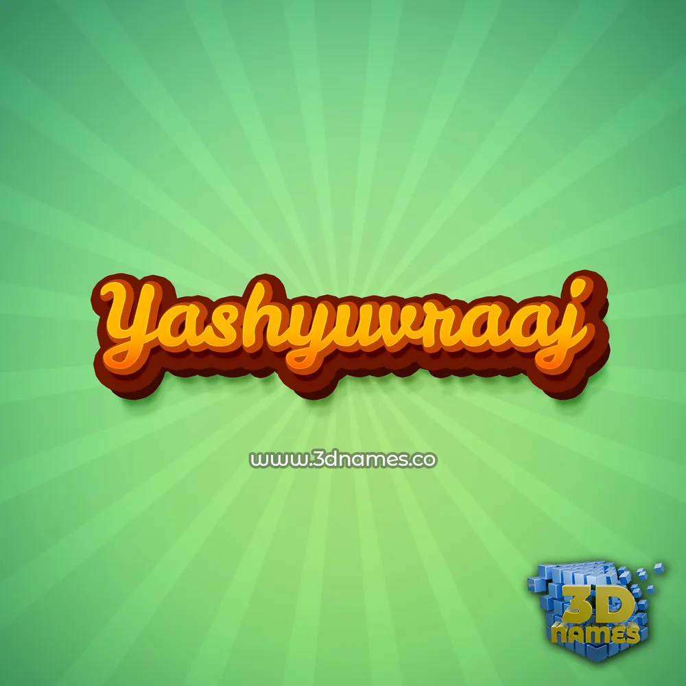 yashyuvraaj in Green Rays style - 3D name wallpaper