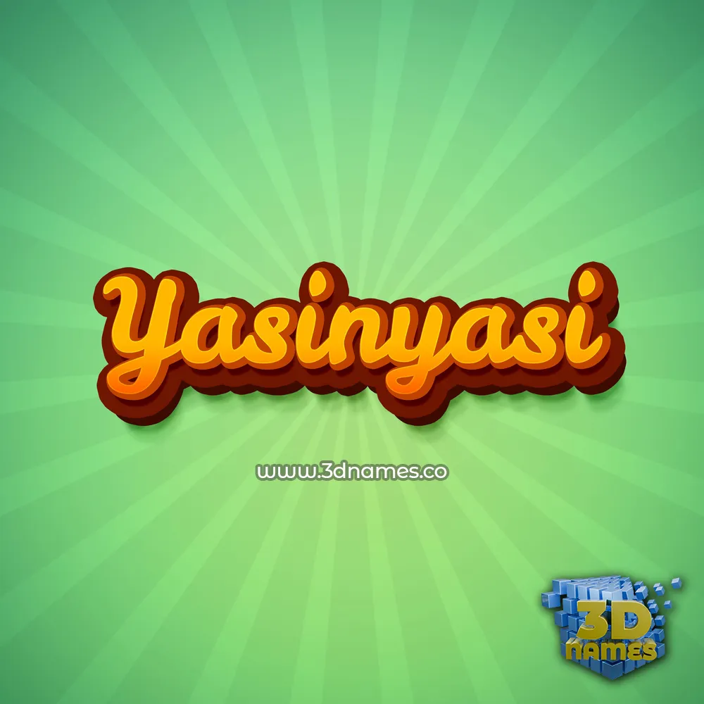 yasinyasi in Green Rays style - 3D name wallpaper